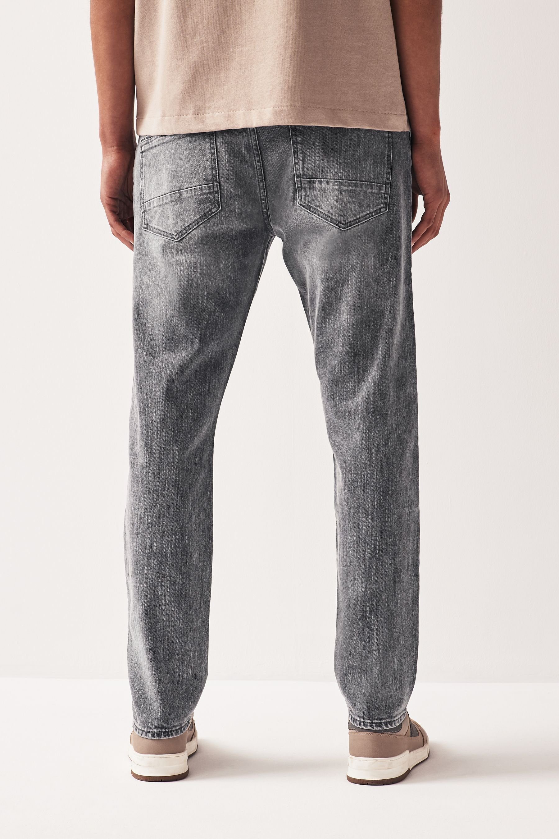 Grey aus Fit Next (1-tlg) Slim Slim-fit-Jeans schwerem Stoff Premium-Jeans