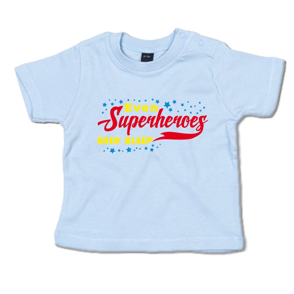 G-graphics T-Shirt Even Superheroes need sleep Baby T-Shirt, mit Spruch / Sprüche / Print / Aufdruck