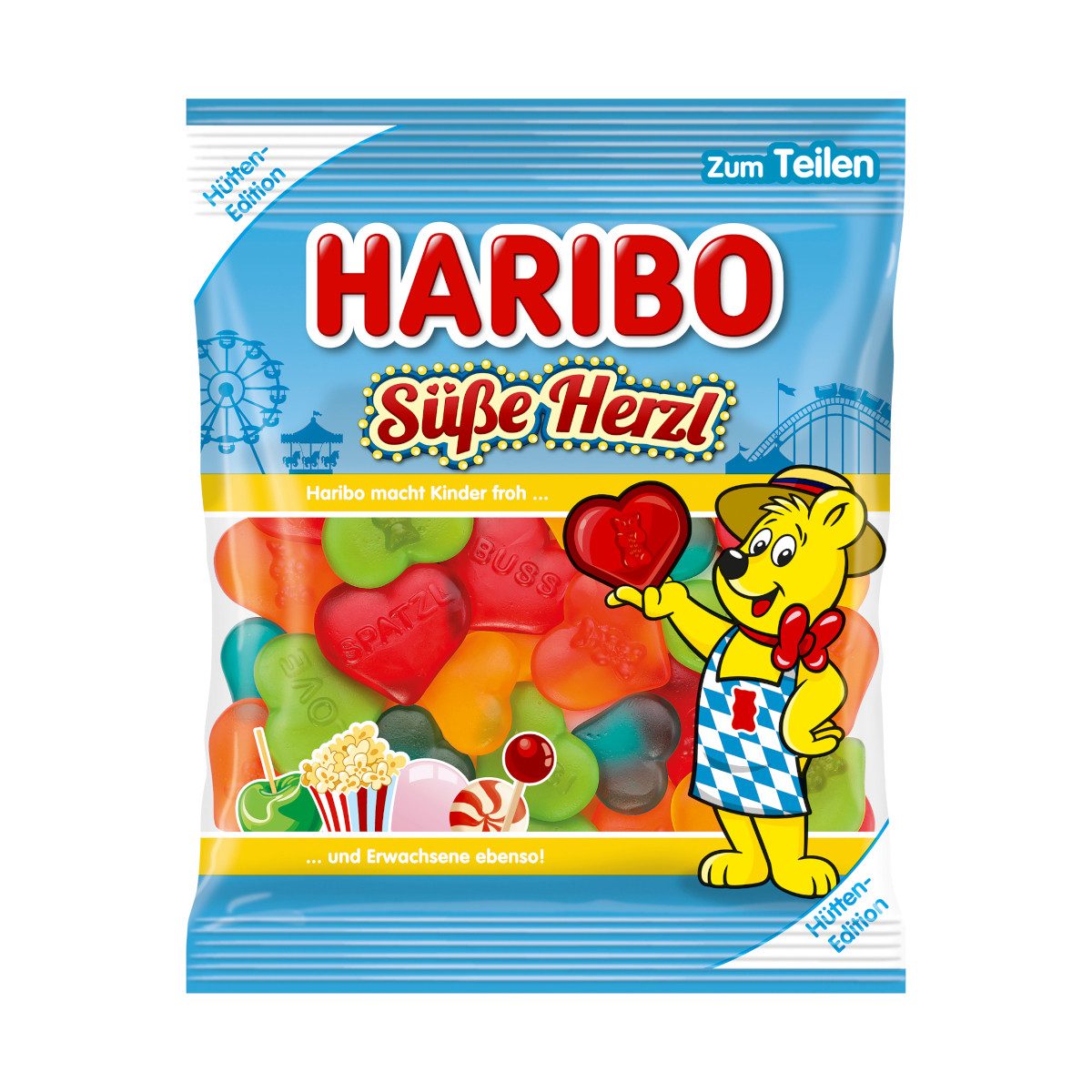 HARIBO Süßigkeit, Haribo Süße Herzl Fruchtgummi mit Schaumzucker zarter Genuss 175g