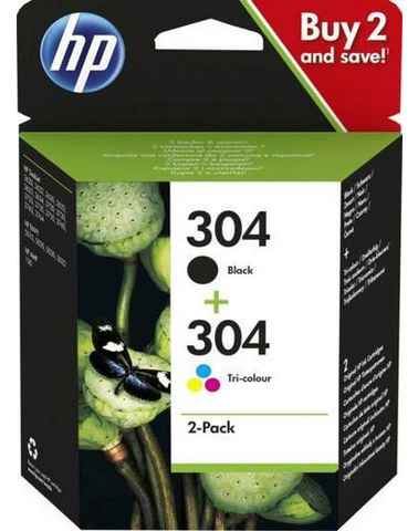 HP 304 Tintenpatrone (Spar-Set, original Druckerpatrone 304 schwarz/cyan/magenta/yellow, Instant Ink)