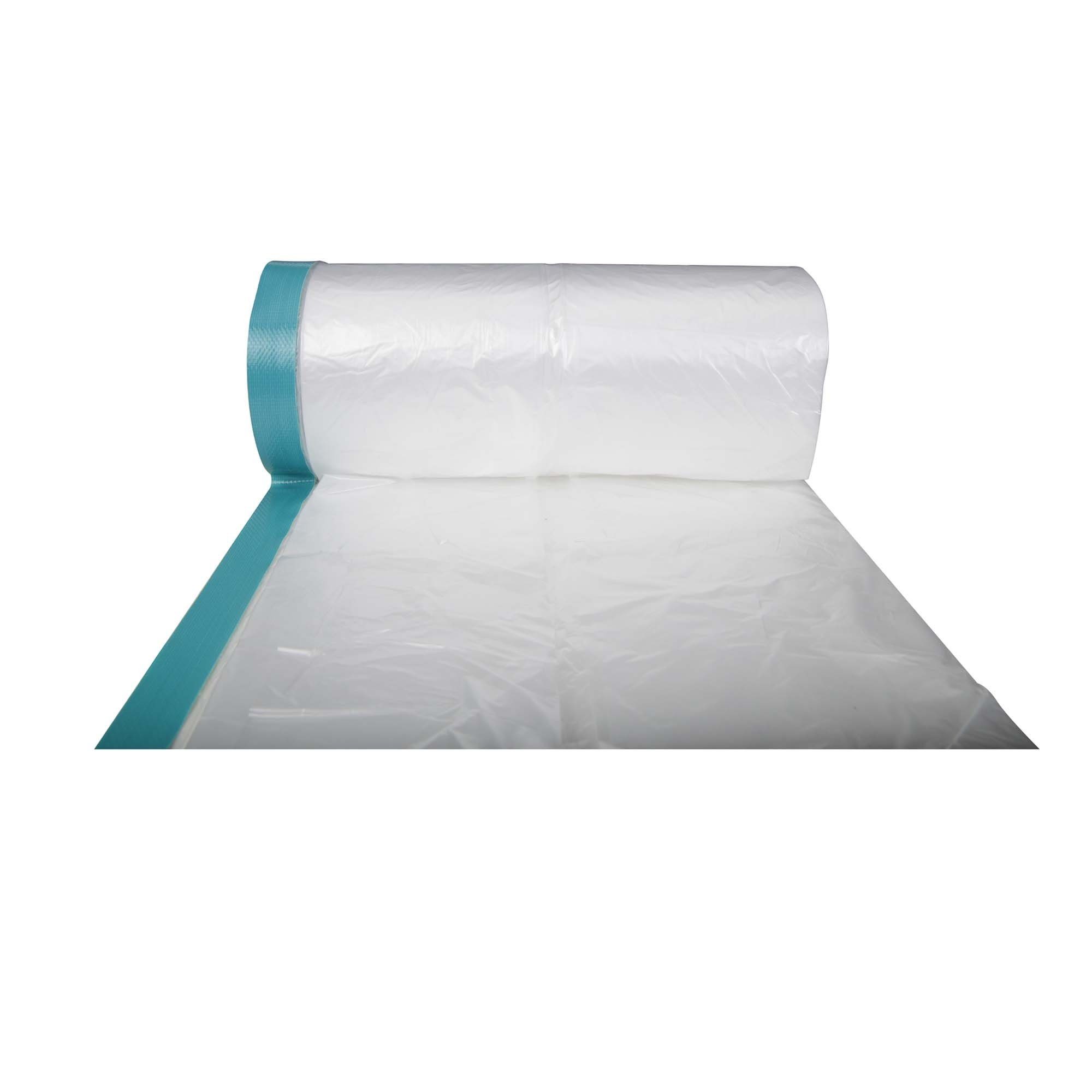 Scorprotect® Klebeband Gewebe-Kombi-Mask hellblau mit HDPE Folie 7 my Rolle 2700mm x 16m