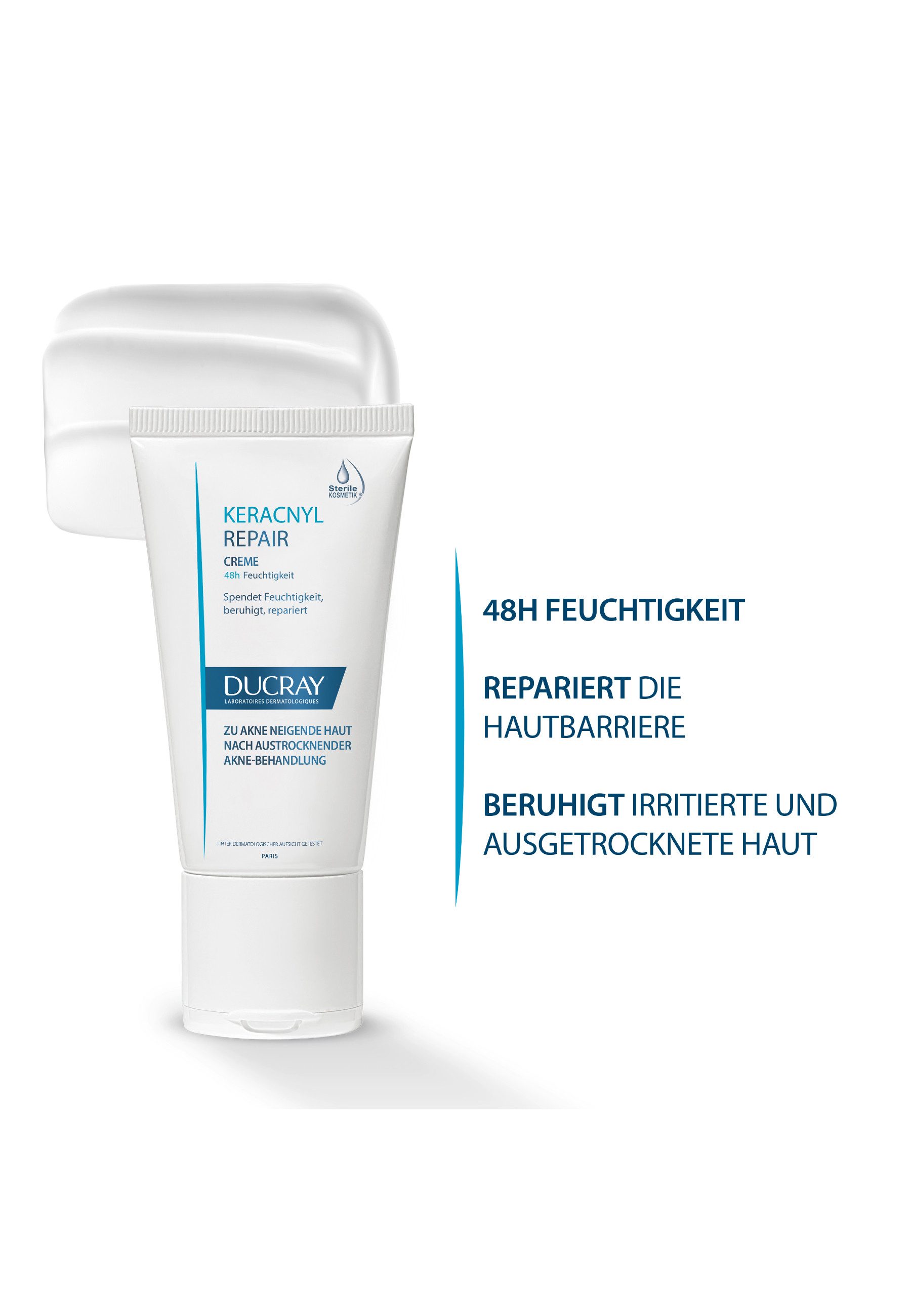 Ducray Gesichtspflege KERACNYL REPAIR Creme, Feuchtigkeitsspendende Creme