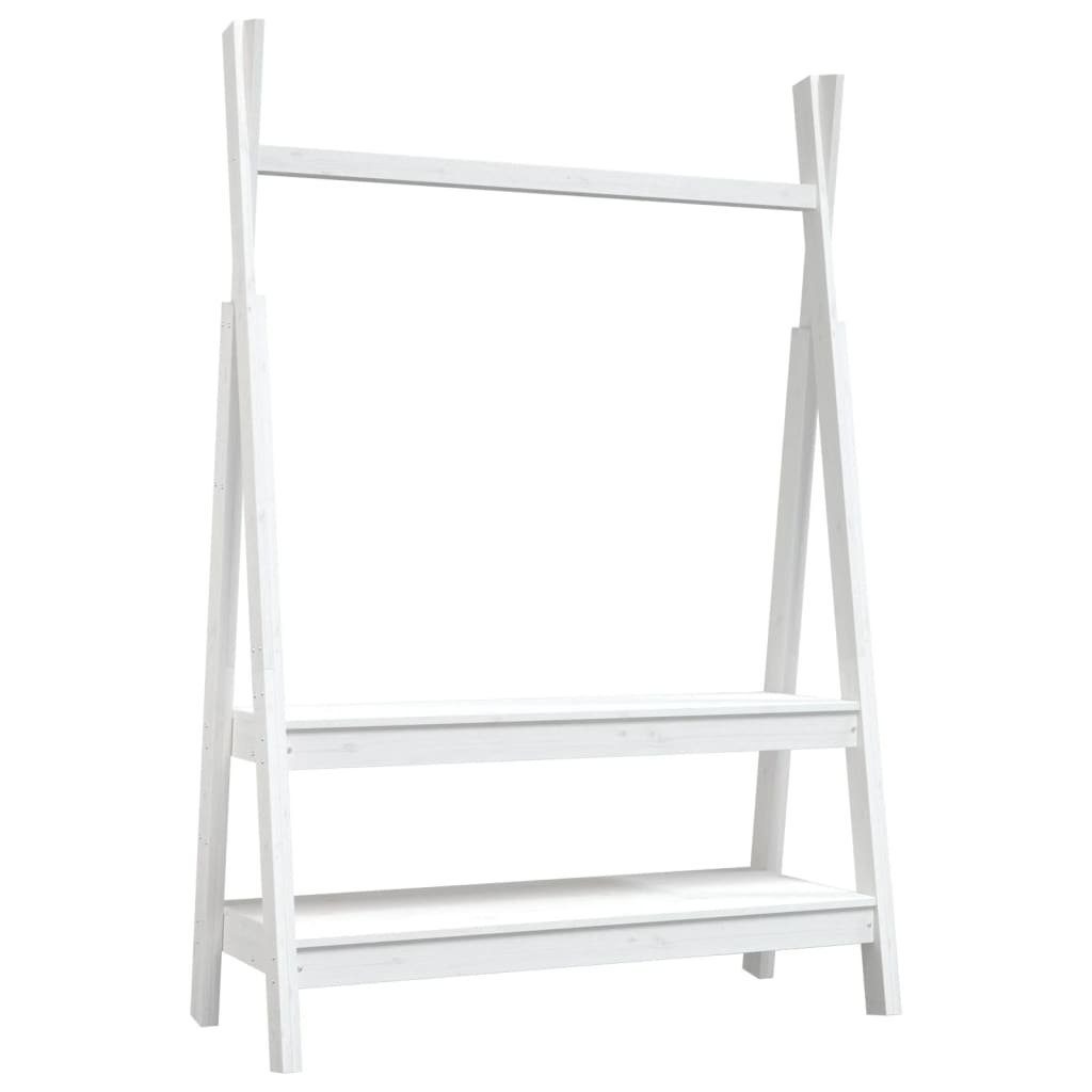 furnicato Kleiderständer Weiß 100x45,5x150 cm Massivholz günstig online kaufen