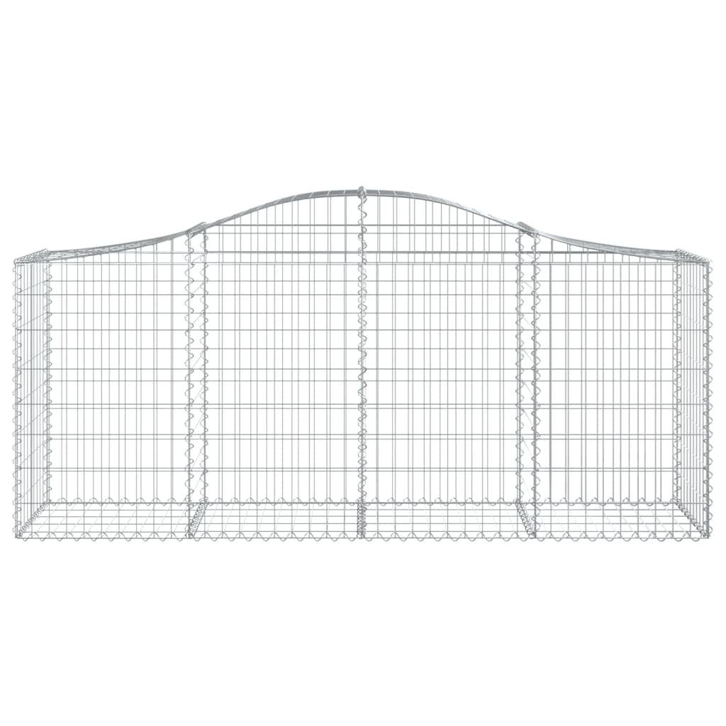 vidaXL Blumentopf Gabionen mit Hochbogen 40 Stk. 200x50x80/100cm Verzinktes Eisen (40 St)