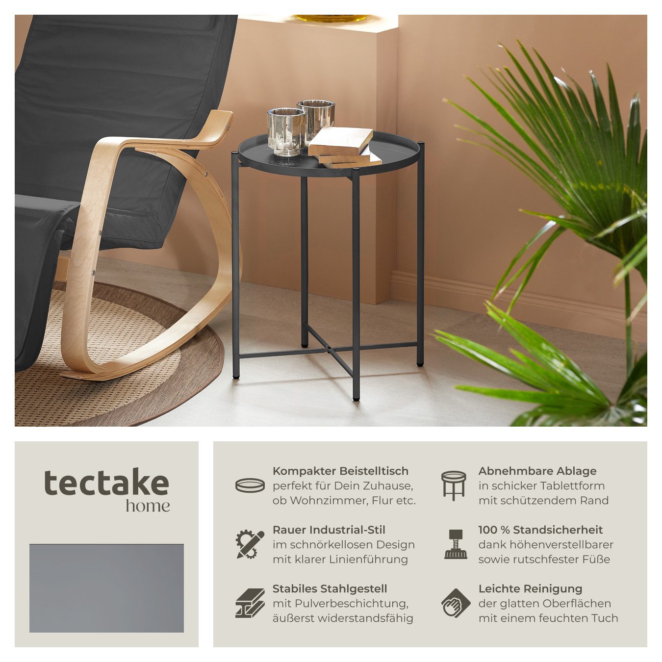 tectake Beistelltisch Chester (1-St., 1 tlg), günstig online kaufen
