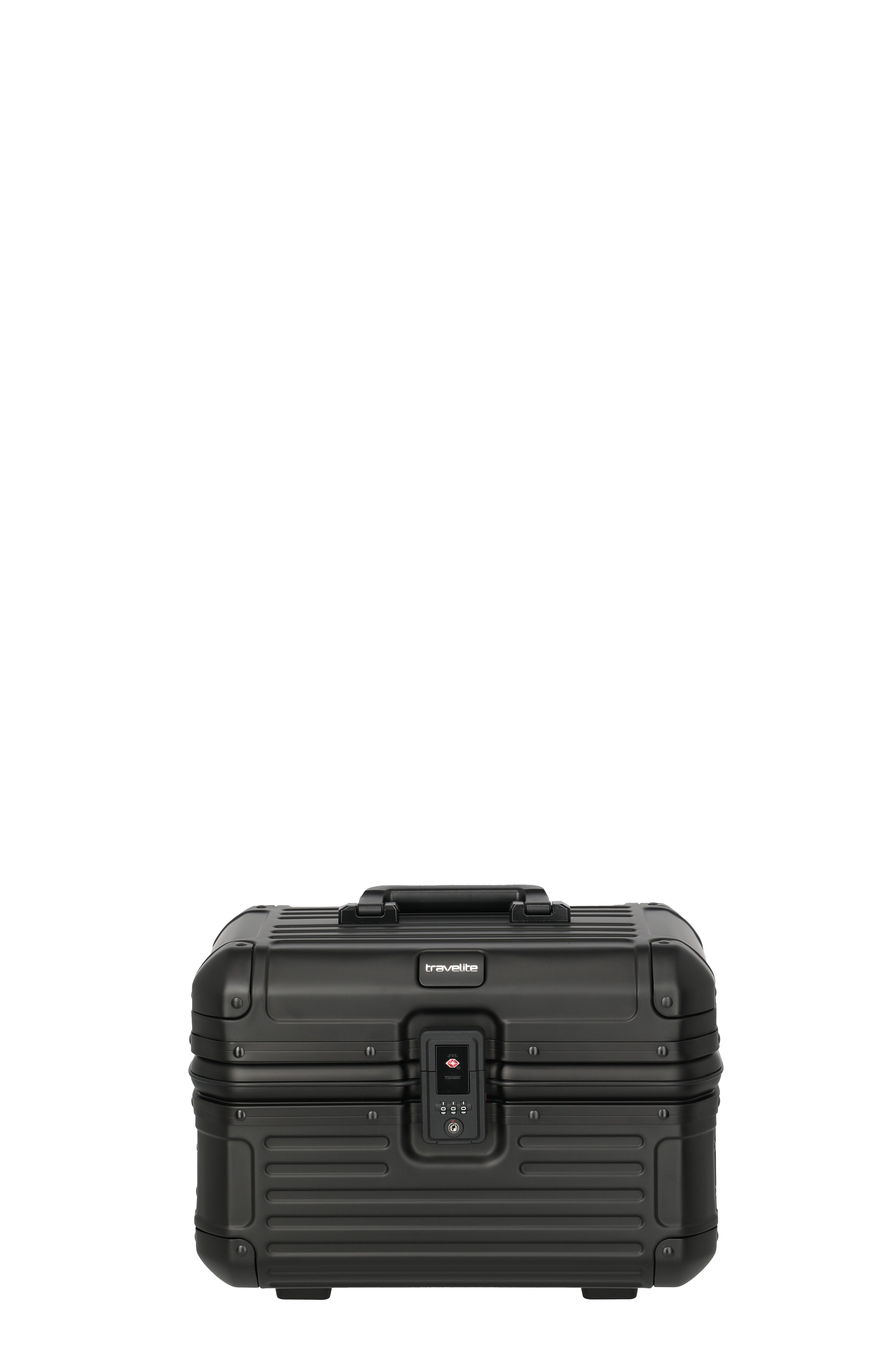 travelite Beautycase NEXT Kosmetikkoffer Aluminium, mit herausnehmbarem Inlay und TSA-Schloss