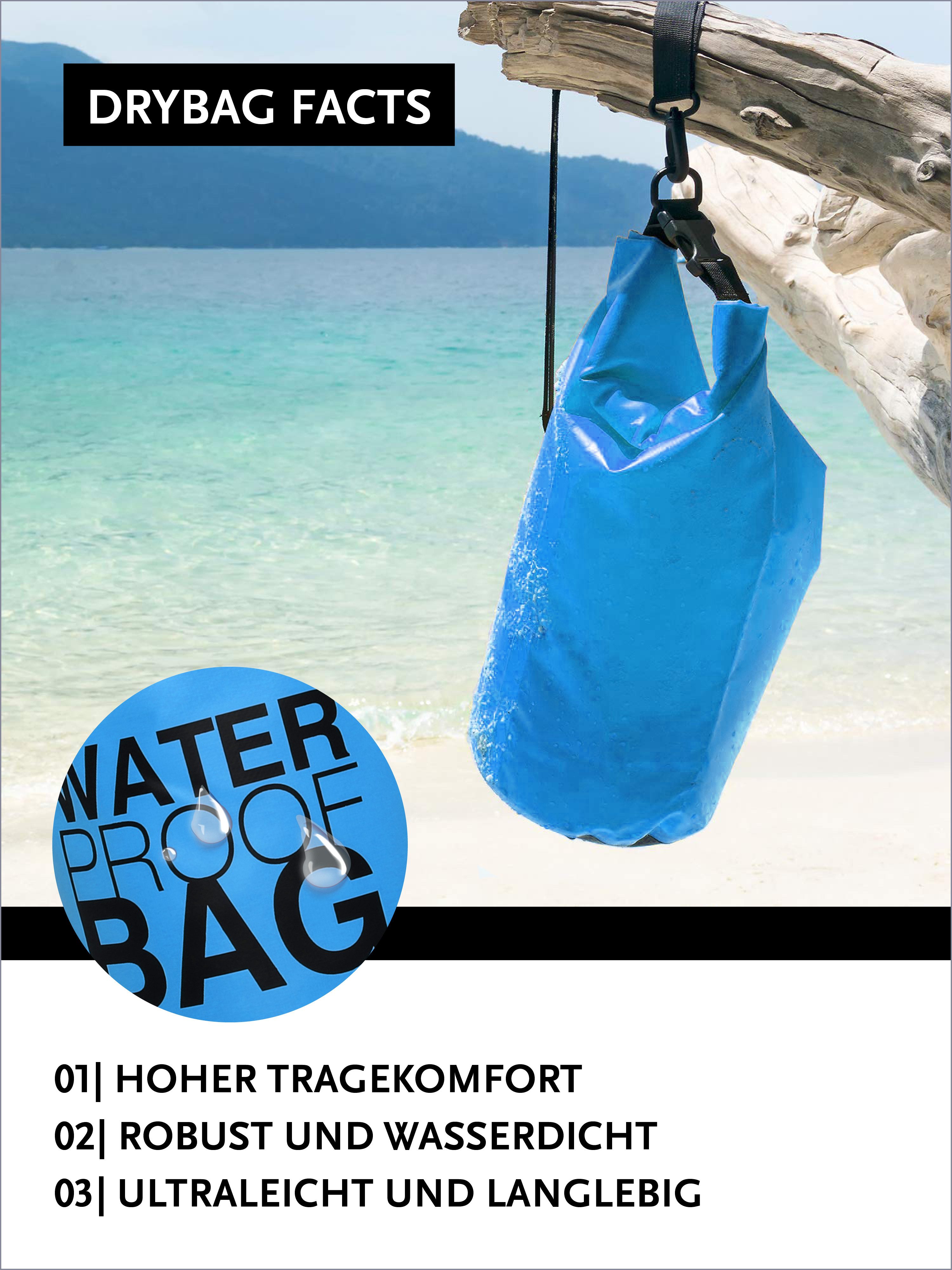 DonDon Drybag Beutel Trockentasche Trockenbeutel (1-tlg), wasserdichter outdoor Drybag – Bild 4 von 5