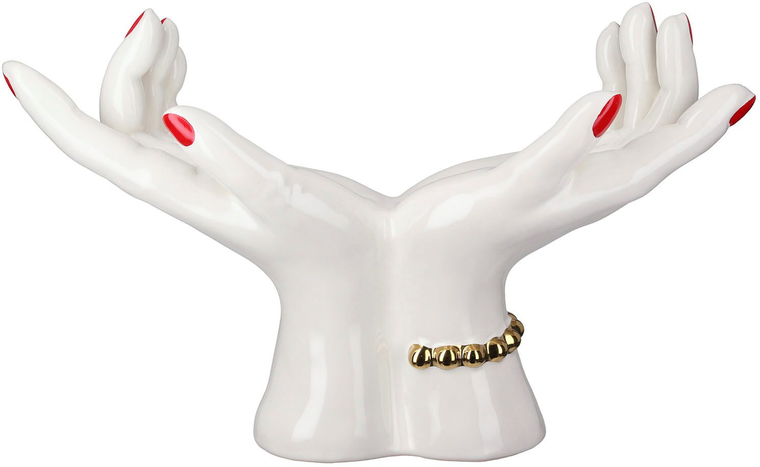 GILDE Dekoobjekt Dekoobjekt Hand Hands weiß H. 22 cm (1 St)