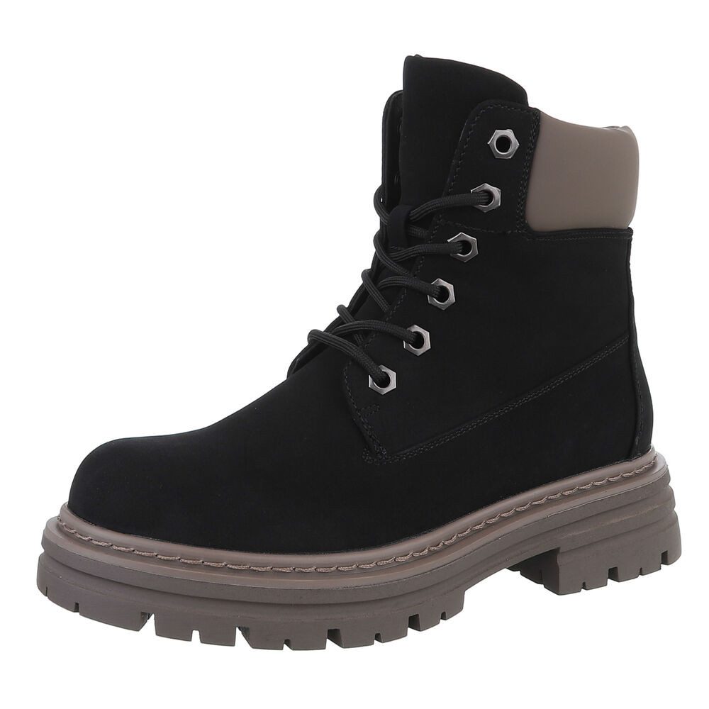 Ital-Design Damen Schnürschuhe Freizeit Stiefelette (87740352) Blockabsatz günstig online kaufen