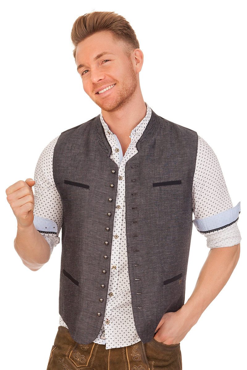 Spieth & Wensky Trachtenweste Trachtenweste - KUR - taubenblau