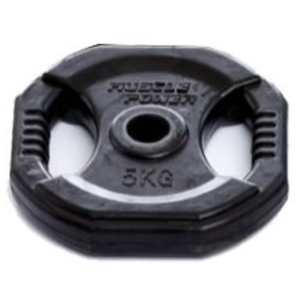 Muscle Power Hantelscheibe Muscle Power Aerobics Hantelscheibe 5 kg Schwarz 30 mm