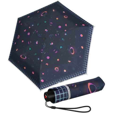 Knirps® Taschenregenschirm Kinderschirm Rookie reflective mit Reflexborte, besonders auffallend reflektierend - Moonmen