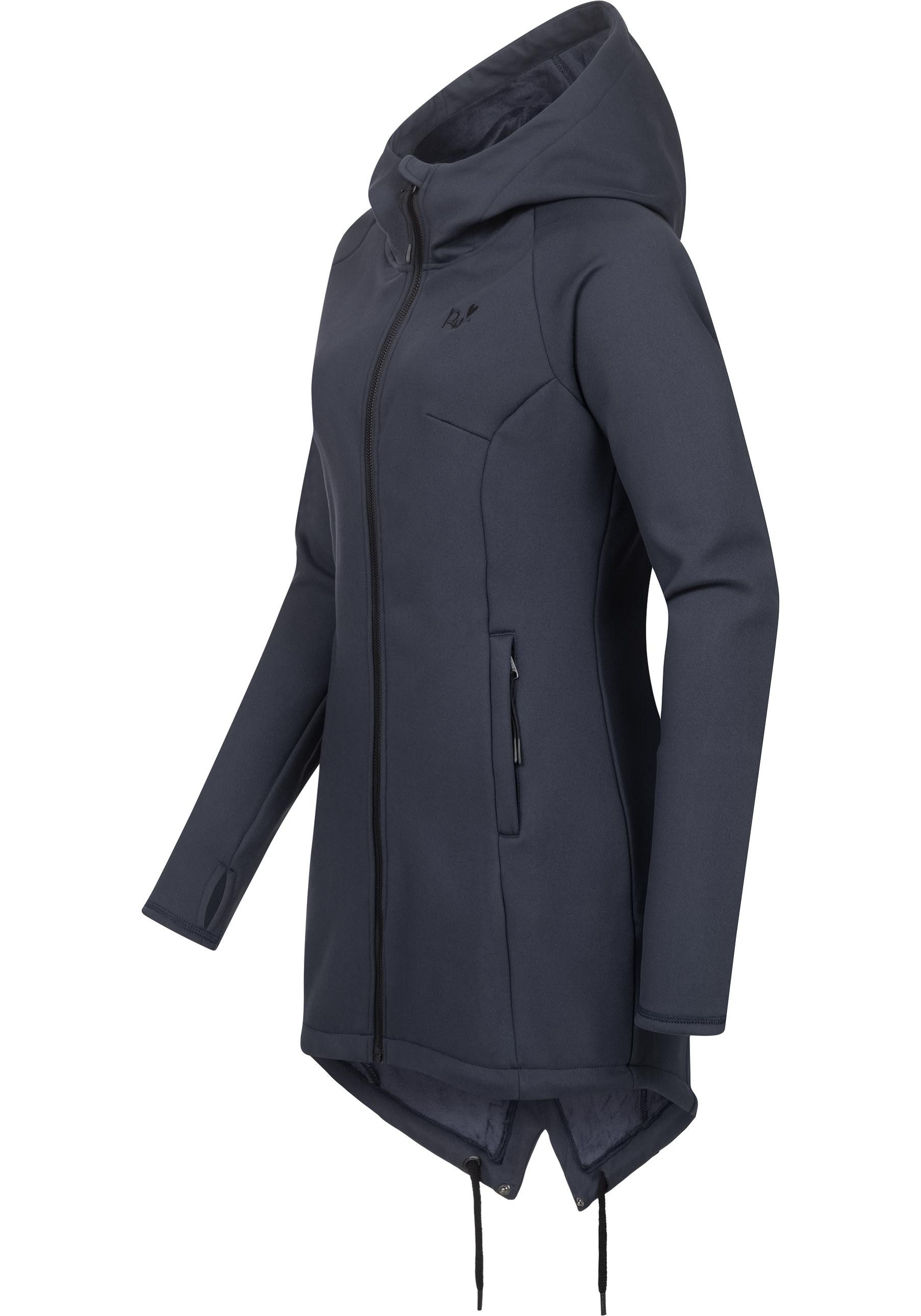 Ragwear Sweatjacke Wingi Sportliche Damen Kapuzenjacke mit kuschelig weichem Innenleben