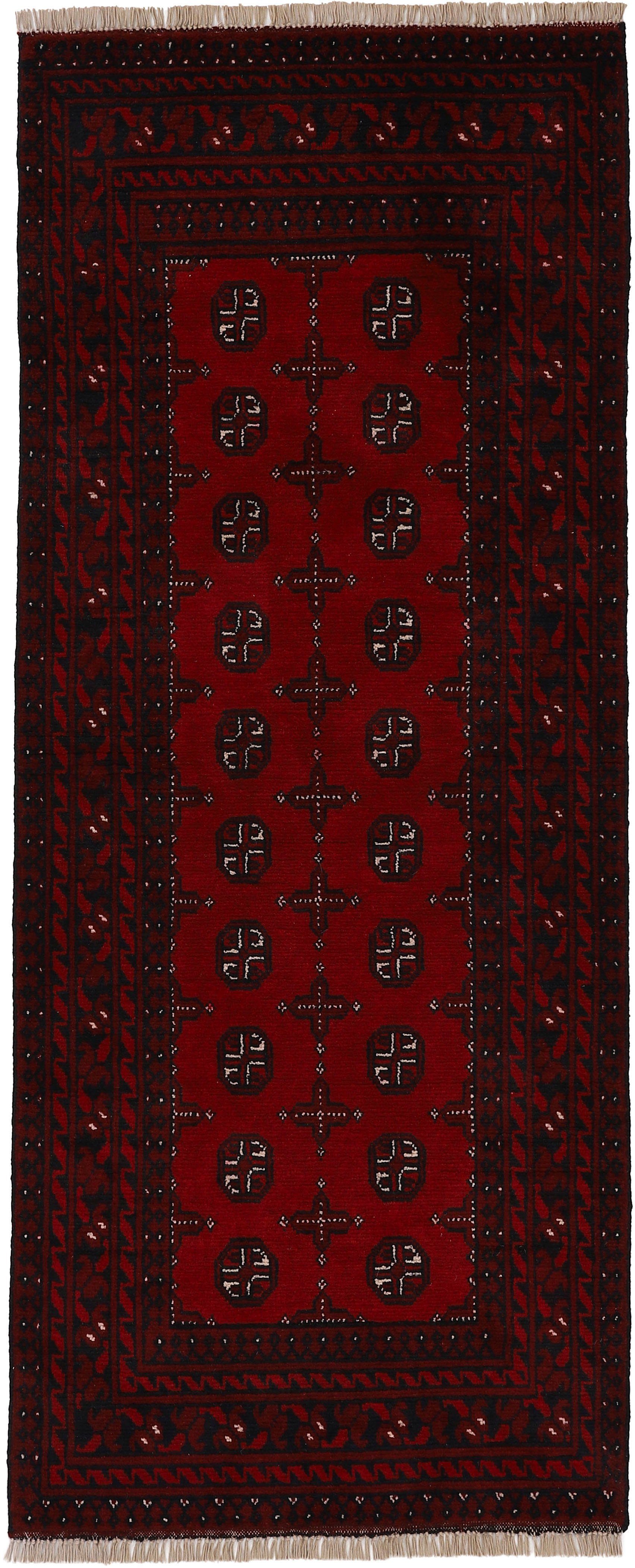 Läufer Afghan Akhche Bokhara, Woven rechteckig, Höhe: Arts, mm 8