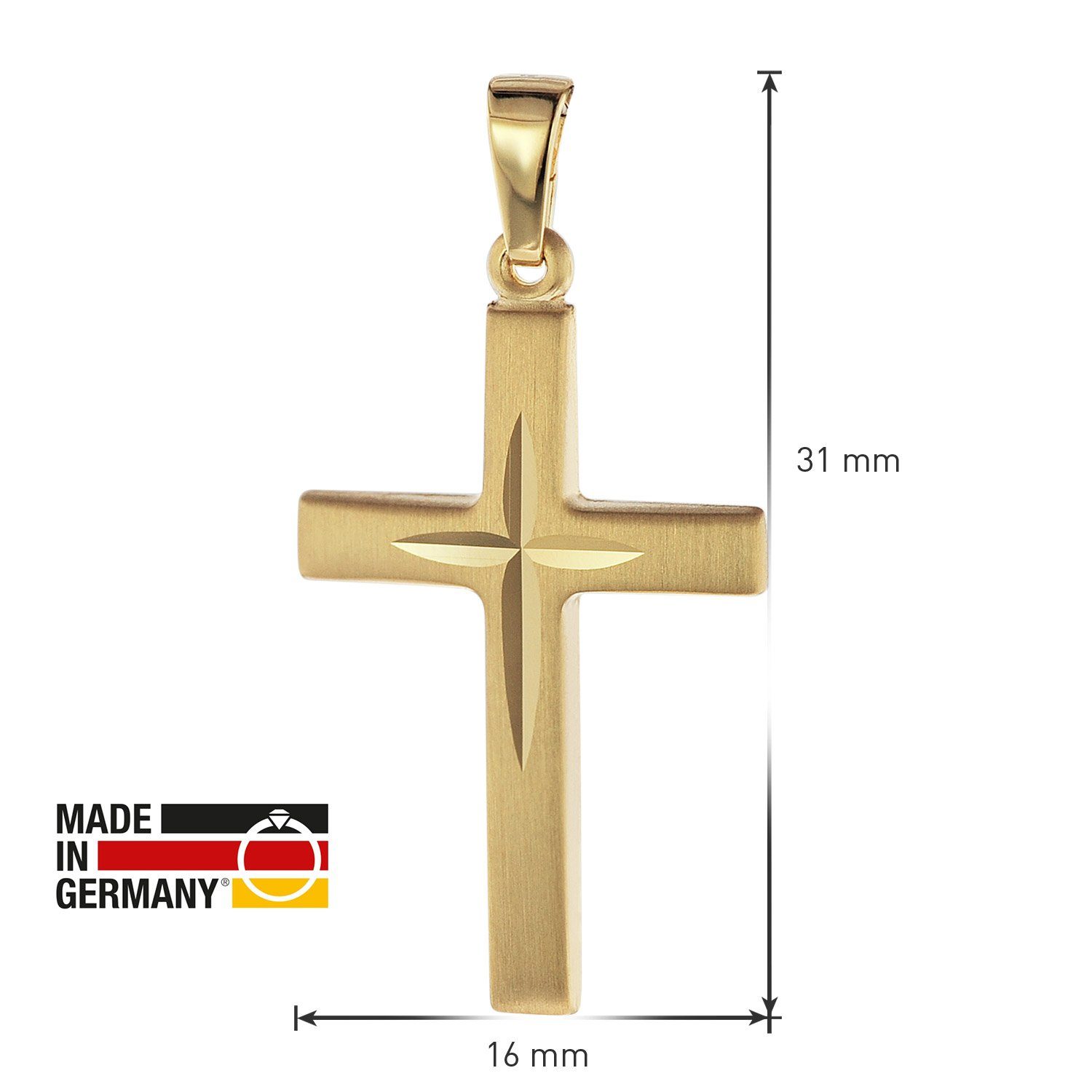 trendor Kreuzanhänger Kreuz- 16 31 Gold/14 585 Karat x mm