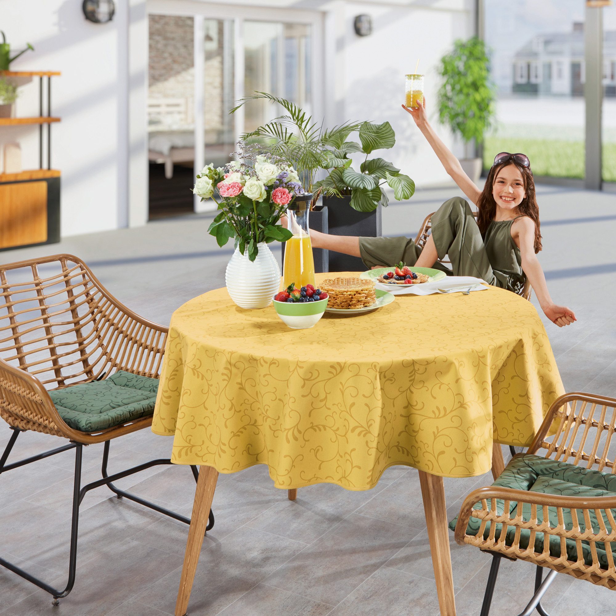 Erwin Müller Tischdecke Tischdecke "Essen", abwaschbar Ranke