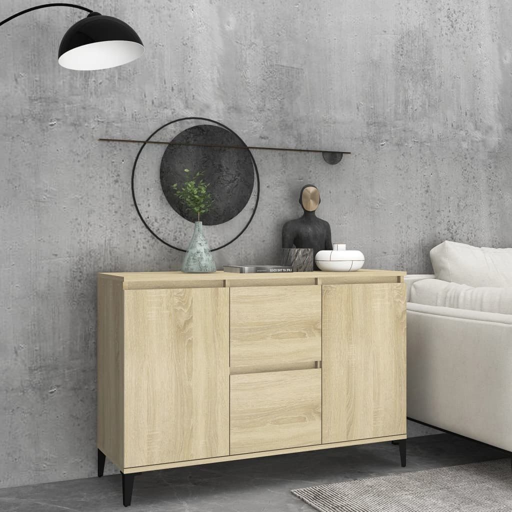 vidaXL Sideboard NA Sideboard Sonoma Eiche 104x35x70 cm Spanplatte