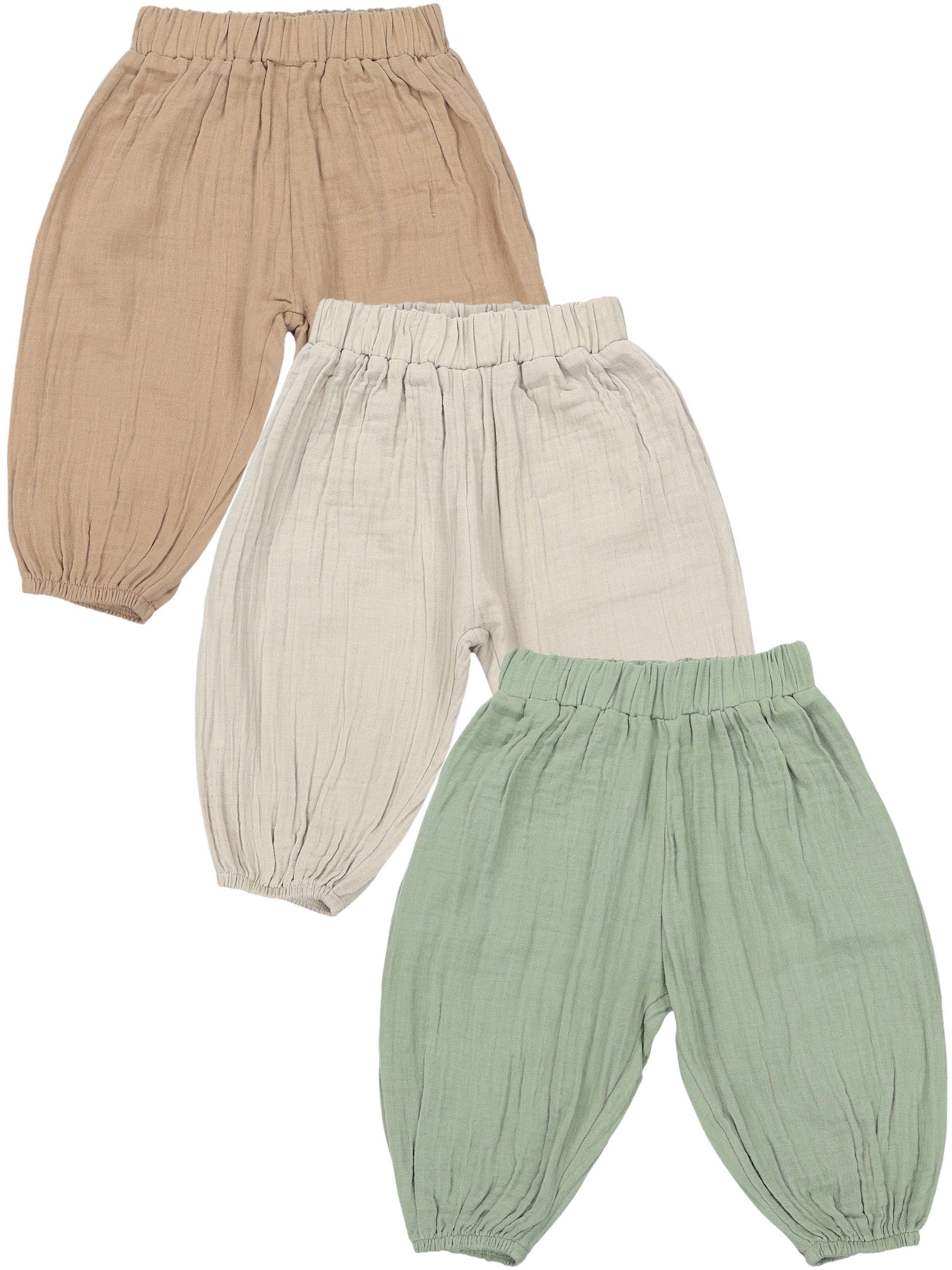 TupTam Sweathose TupTam Baby Unisex Musselin- Pumphose 3er Pack