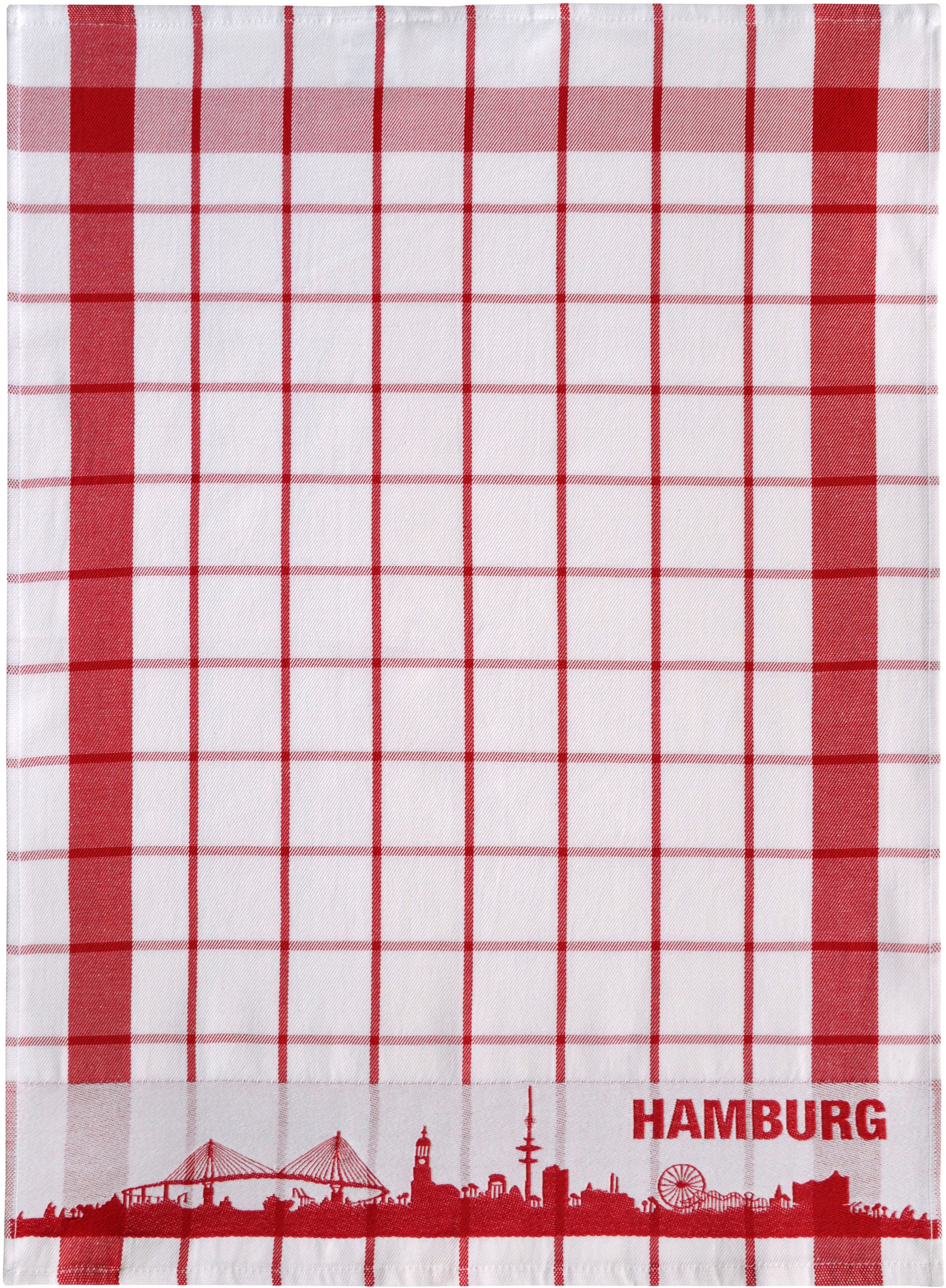 OTTO home Geschirrtuch Hamburg, (Set, 6-tlg., 6 teilig), Premium, 285g/m², weich, Küchentücher, Trockentuch, Reine Baumwolle