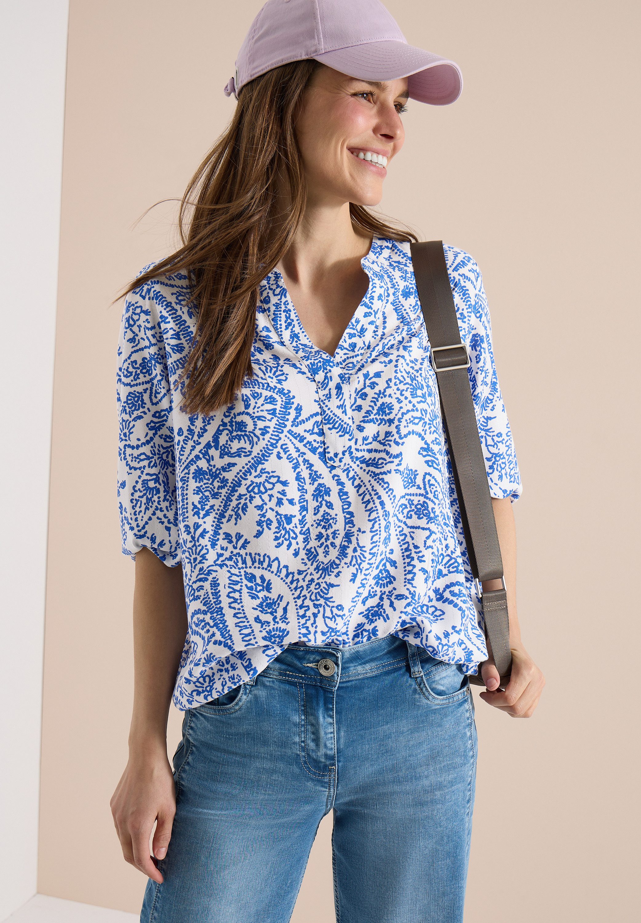CECIL Klassische Bluse mit Glitzer-Details