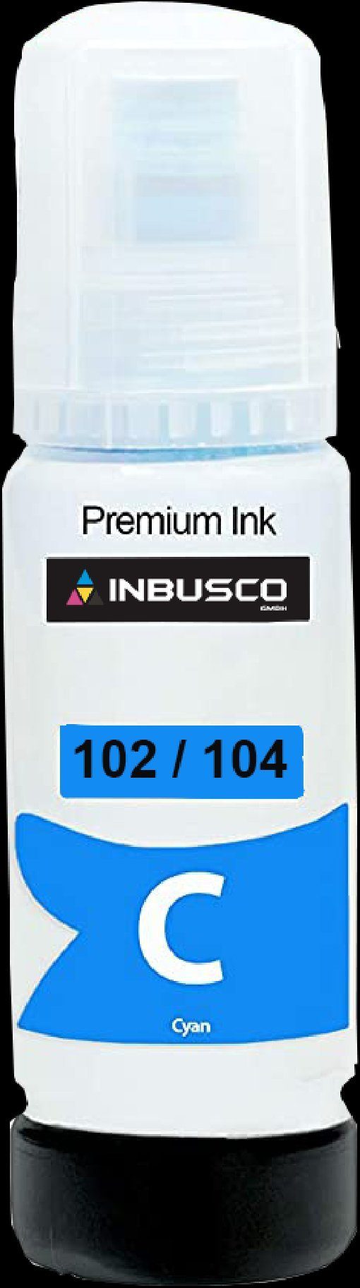 Inbusco Tintenpatrone T102 / 104 CY kompatibel mit Epson Eco Tank ... Tintenpatrone