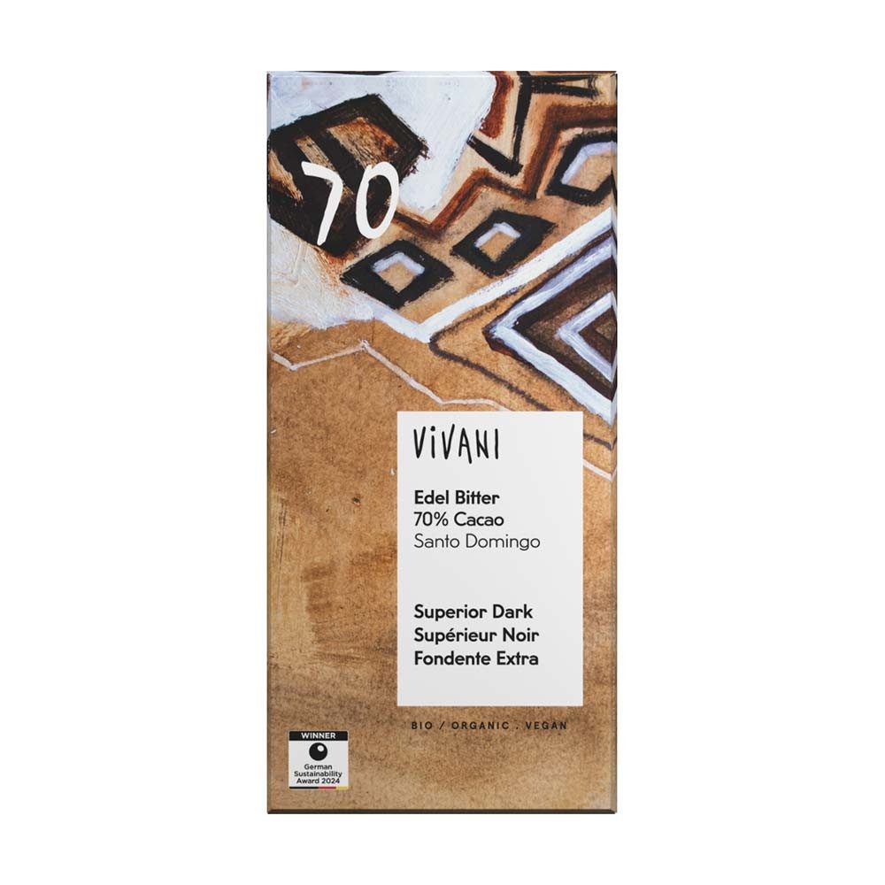 Vivani Süßigkeit Edel Bitter mit 70% Cacao 80g