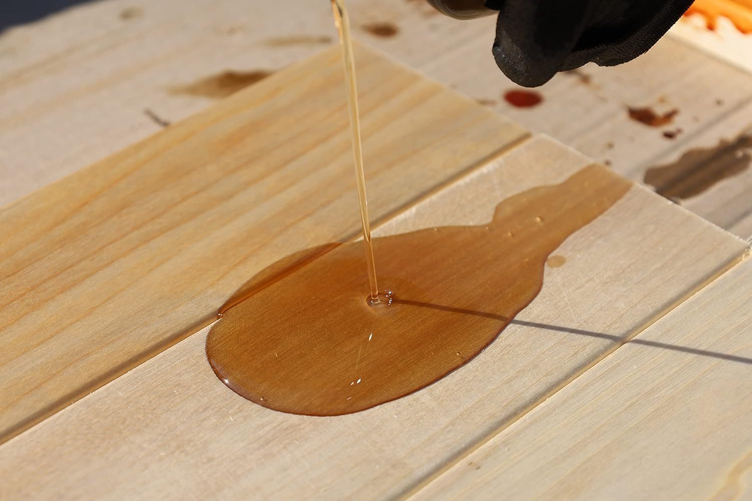 OELLERS Teakholzöl Teak & Yachtöl Premium, Teak & Yachtöl 1 Liter, farblos, wasserabweisend, Holzöl für Hartholz