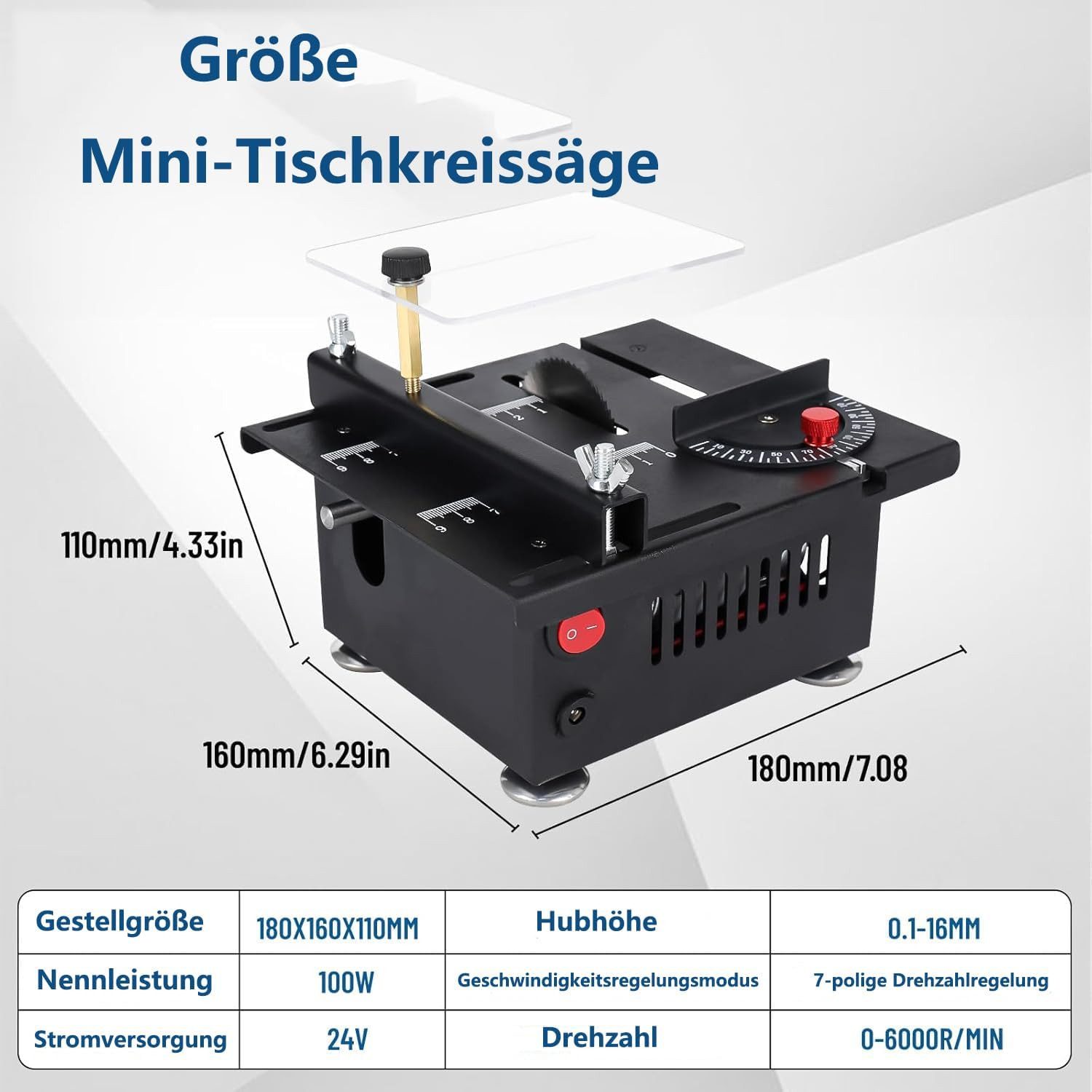 JOYOLEDER Tischkreissäge Mini Tischkreissäge mit 4 günstig online kaufen