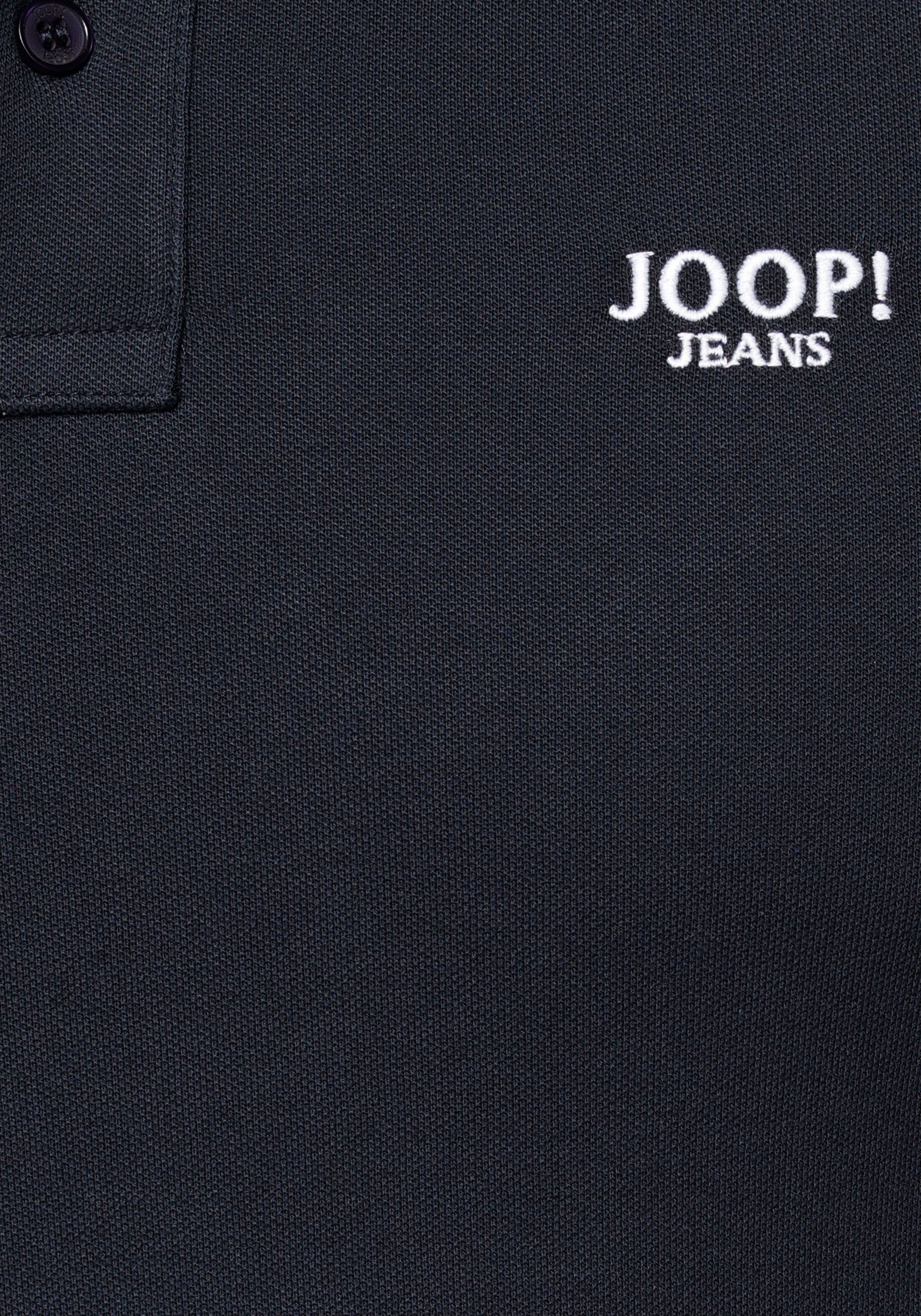 Jeans Logo-Stickerei Joop Poloshirt JJJ-04 marine kontrastfarbener mit Agnello