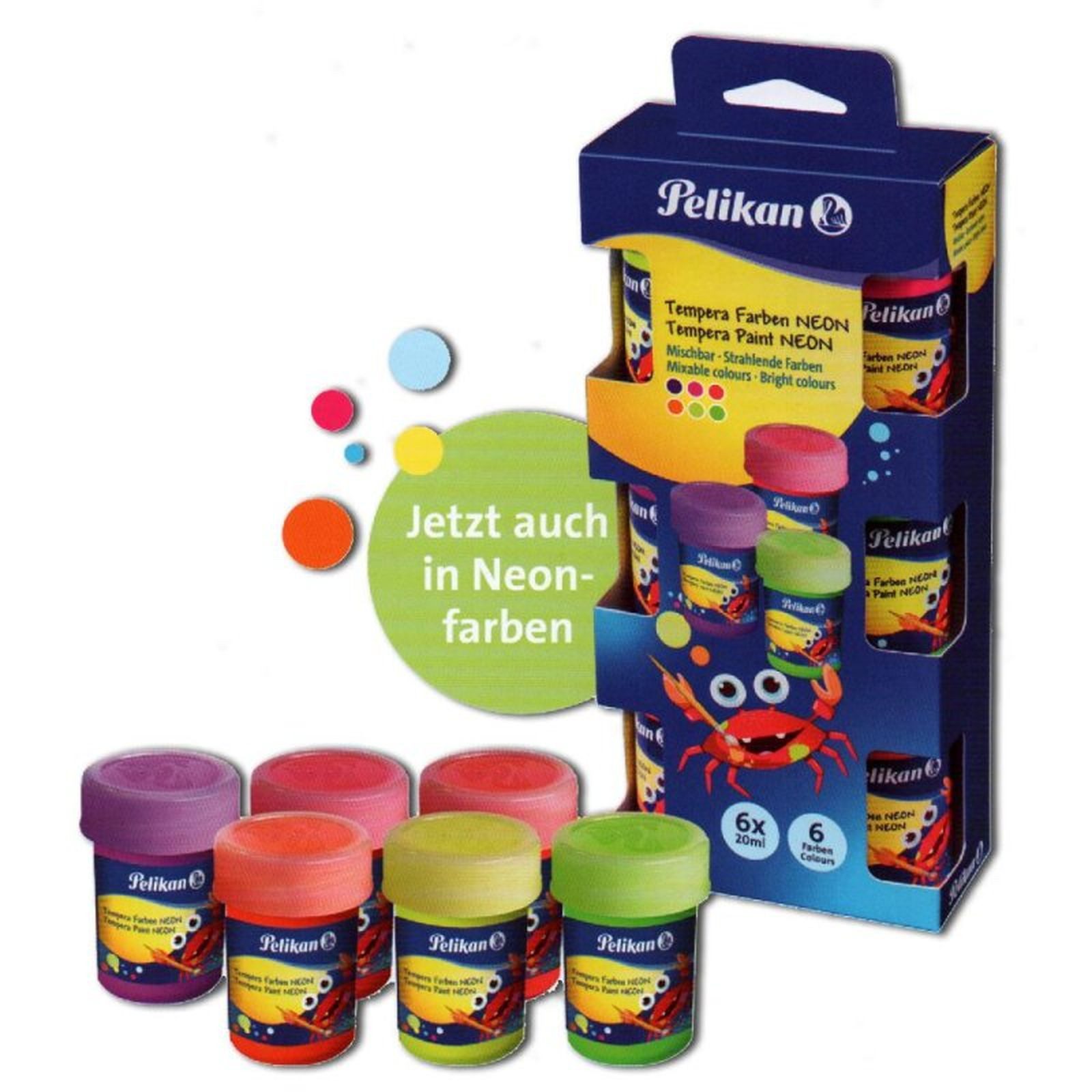 Pelikan Temperafarbe Neon, 6er Set
