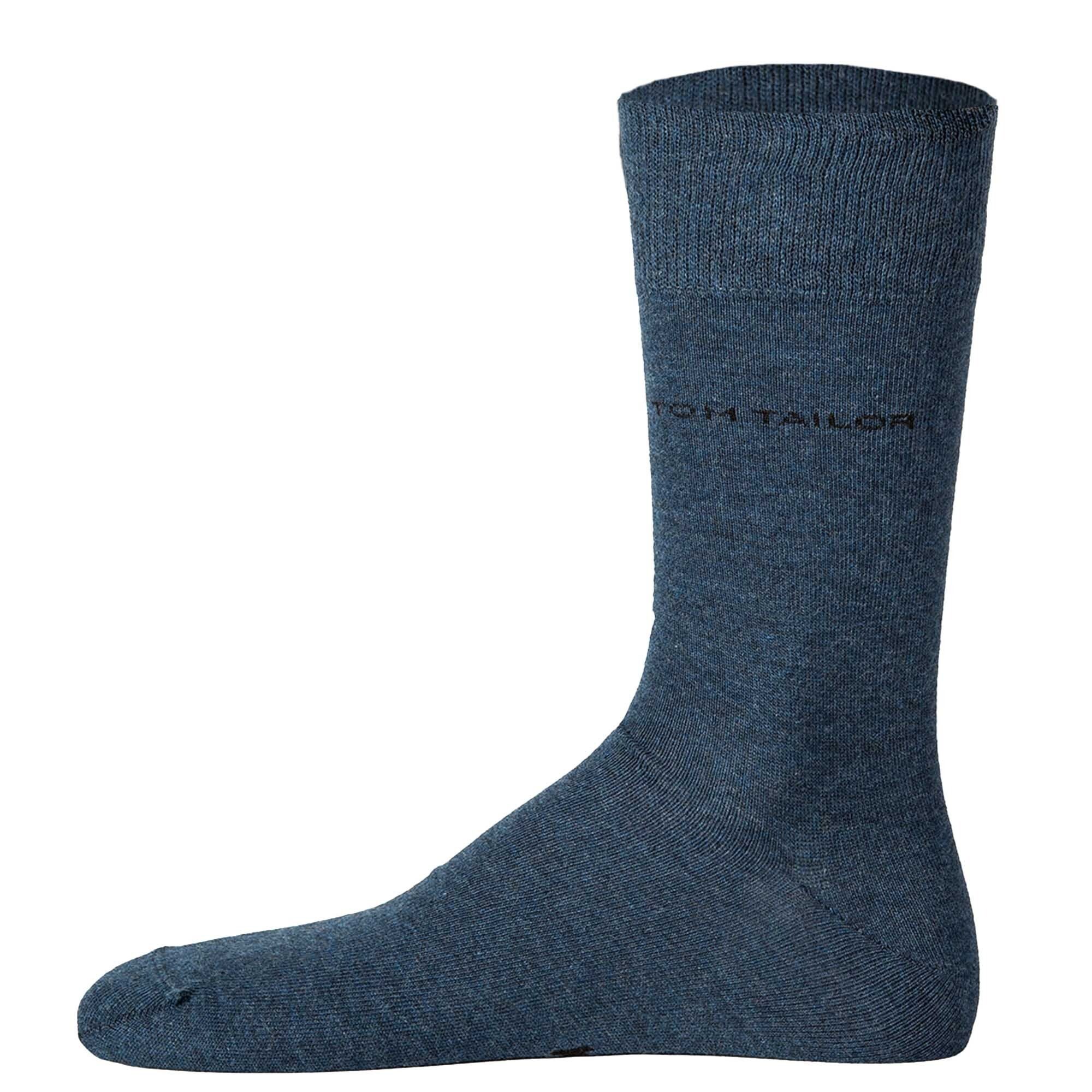 Baumwollmischung Kurzsocken Basic, Blau 3er Herren - Socken, Pack TAILOR TOM
