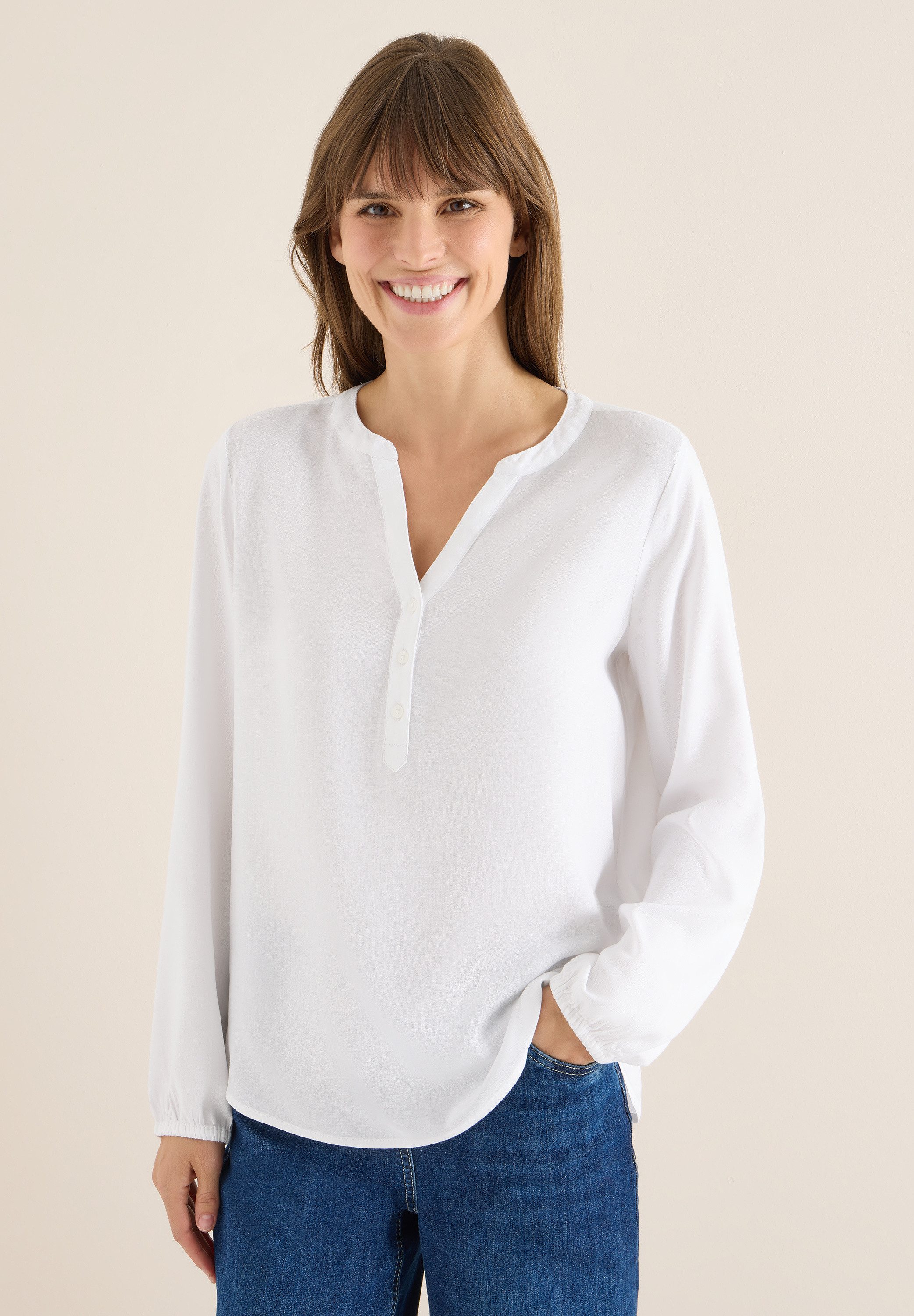 CECIL Langarmbluse aus softer Viskose günstig online kaufen