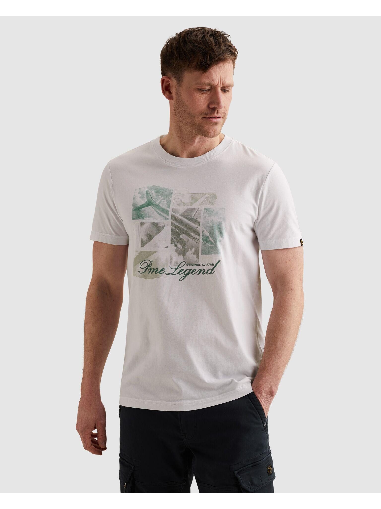 PME LEGEND T-Shirt Short sleeve r-neck single jersey fotoprint mit Logo Print