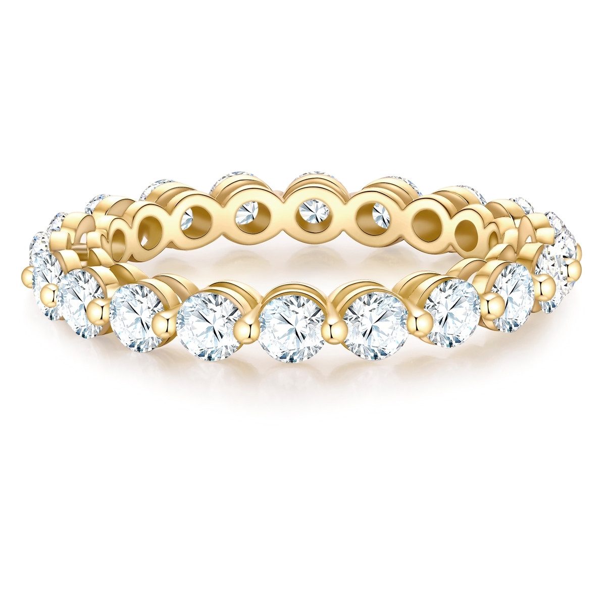 Glanzstücke München Silberring gelbgold, mit Zirkonia günstig online kaufen