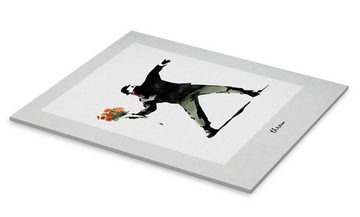 Posterlounge Acrylglasbild Editors Choice, Banksy - Excellent Throw, Wohnzimmer Modern Malerei