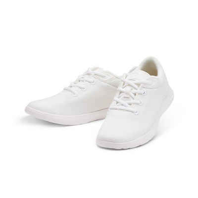 merinos - merinoshoes.de Bequeme Damen Lace- Up, Спортивне взуття Кросівки atmungsaktive weiße Взуття aus weicher Merinowolle