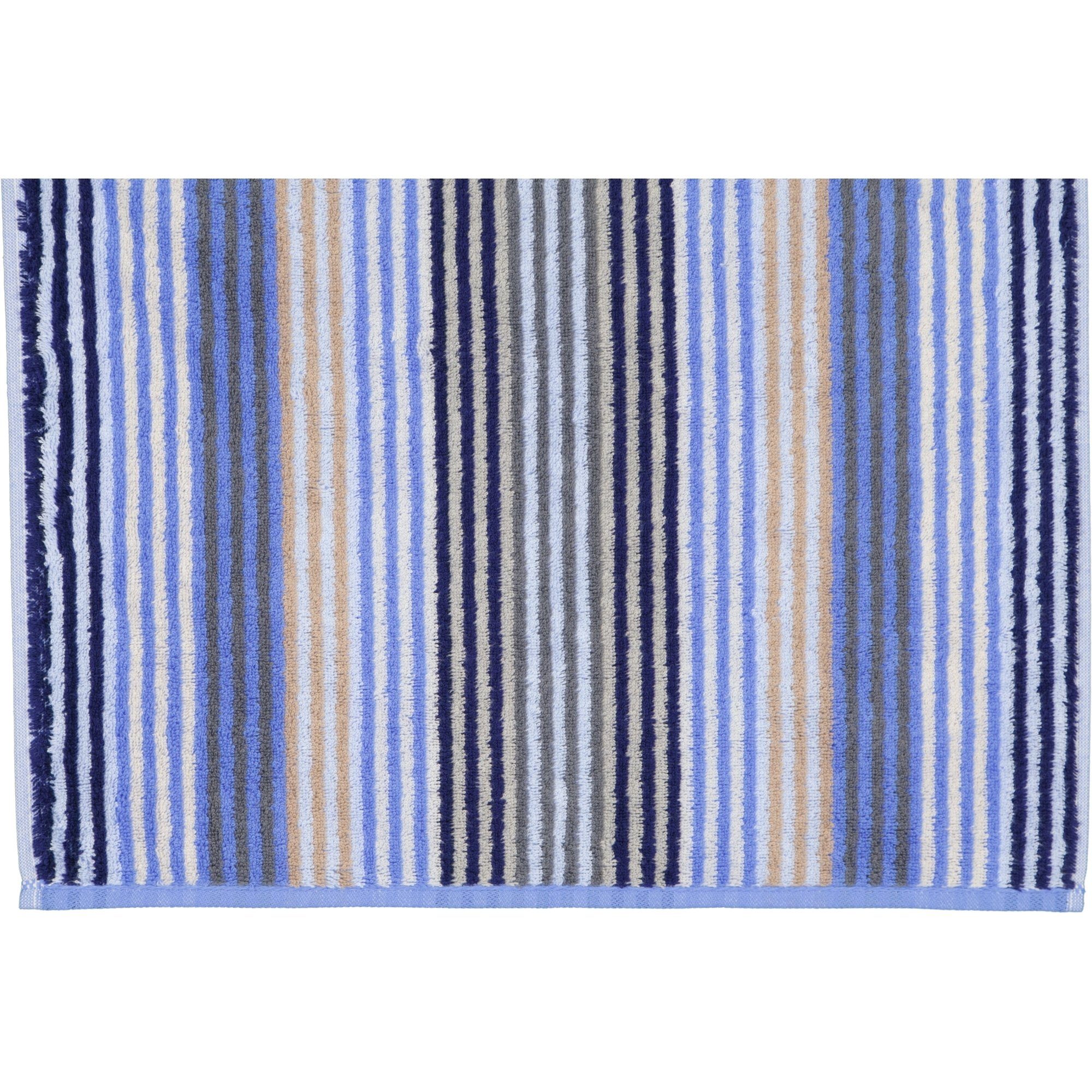 944, Cawö blau Unique Streifen Handtücher 100% Baumwolle