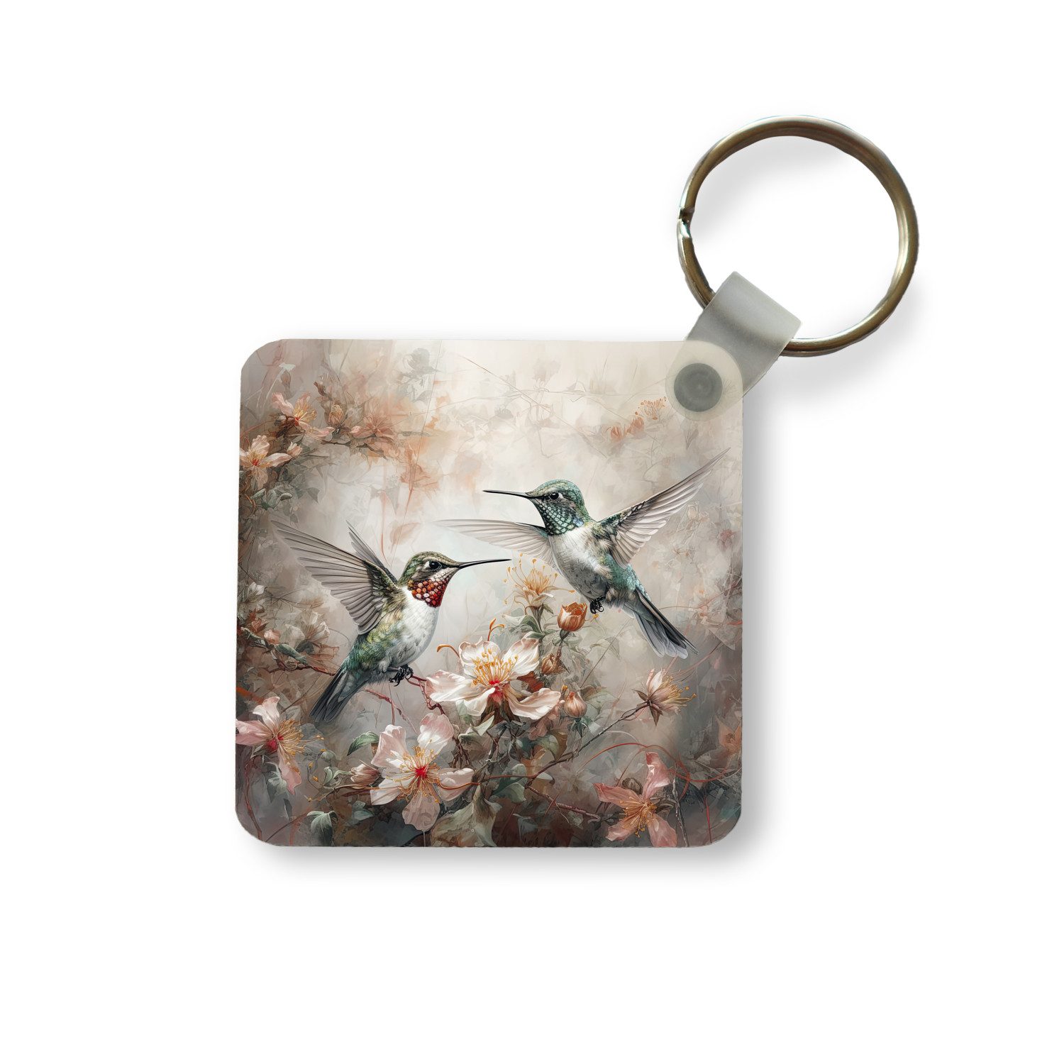 Schlüsselanhänger Kolibri - Vögel - Blumen - Pflanzen
