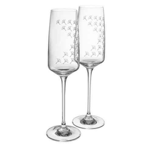 JOOP! Sektglas JOOP! LIVING - FADED CORNFLOWER Champagnerglas 2er Set, Glas