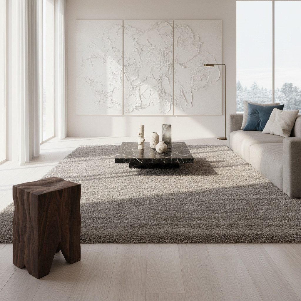 KADIMA DESIGN Teppich SALZACH Shaggy Langflor Wohnzimmer Schlafzimmer Waschbar Esszimmer, Rechteckig, Höhe: 52 mm, Beige, 160x230 cm, Wohnzimmerteppich Strapazierfähig Waschbar