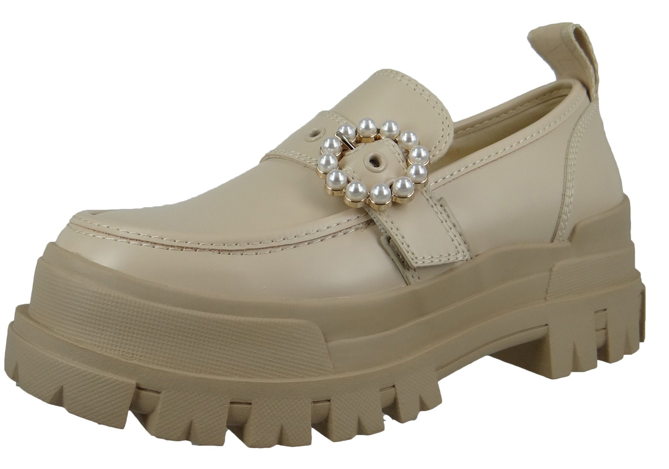 Buffalo 1622126 Aspha Loafer Buckle Beige günstig online kaufen