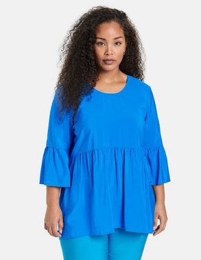 Samoon Klassische Bluse Ausgestellte Bluse mit Volants