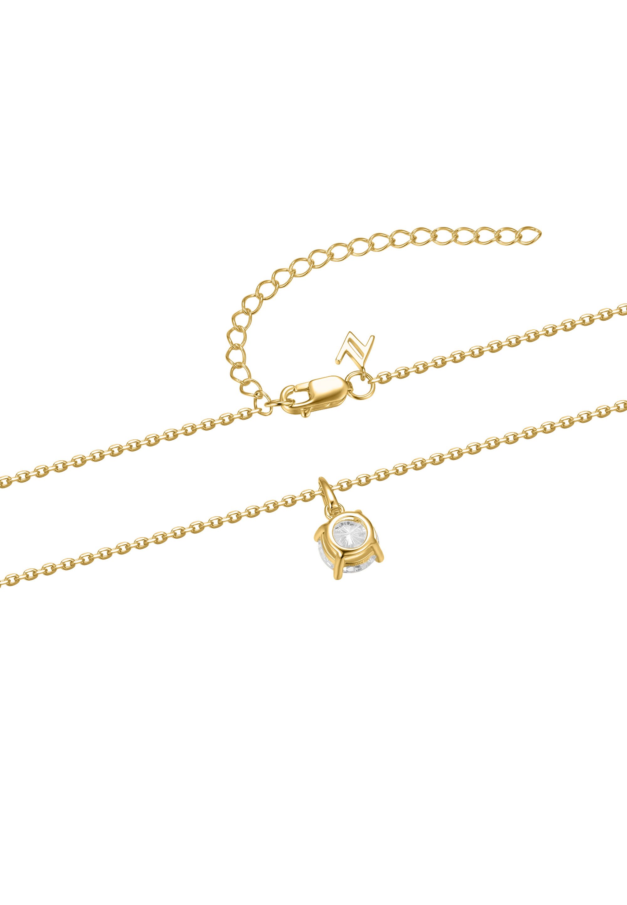 NANA KAY Kette ohne Anhänger Classic Solitaire, mit farblosem Stein