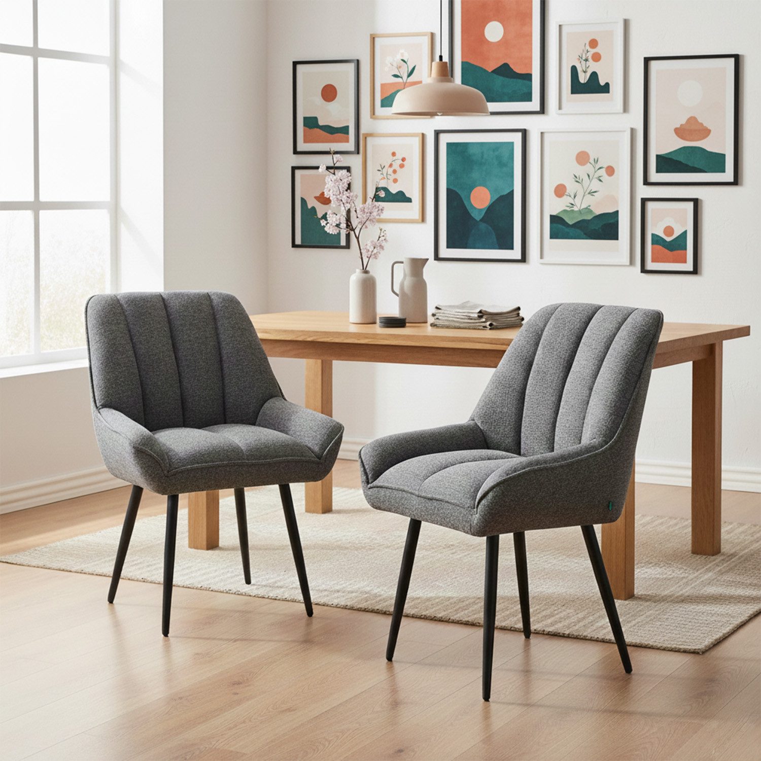 DUBI Möbel Polsterstuhl Mika-Zoe 2er-Set, Federkern, günstig online kaufen