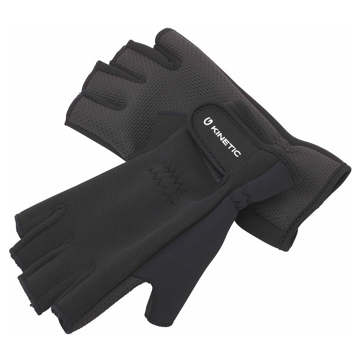 Kinetic Angelhandschuhe Neoprene Half Finger Glove Black