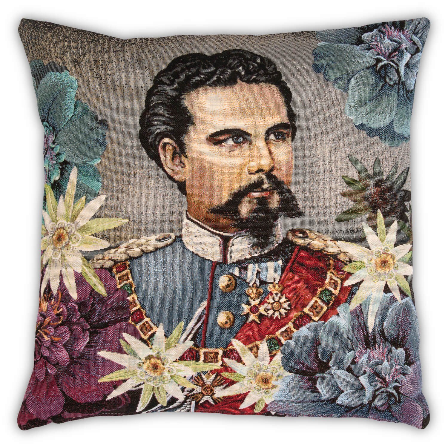 PAD Dekokissen Legend Ludwig Bunt, Portrait, Gemälde, König, Bayern