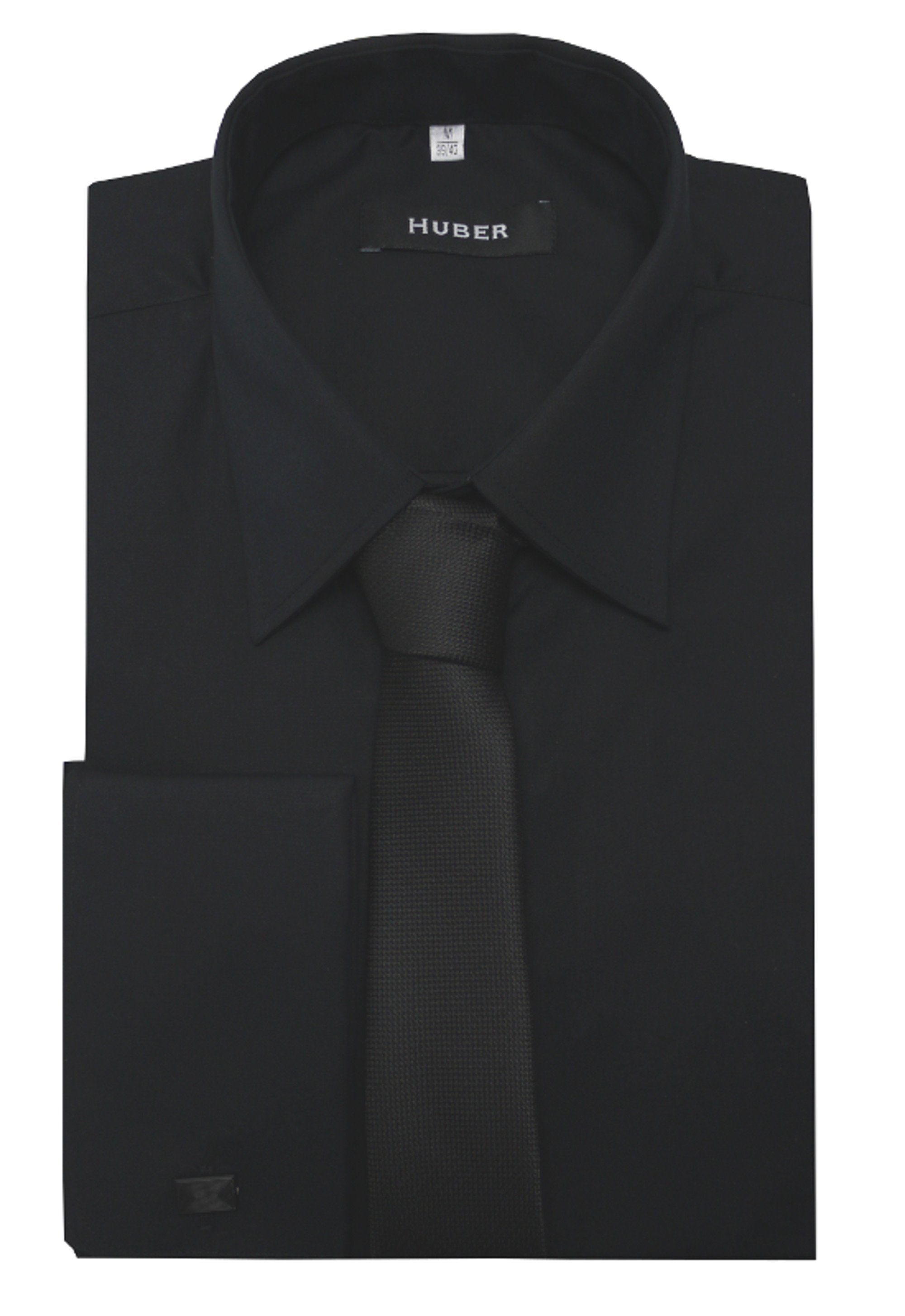 Huber Hemden Businesshemd HU-5011 Umschlag-Manschetten +Krawatte günstig online kaufen