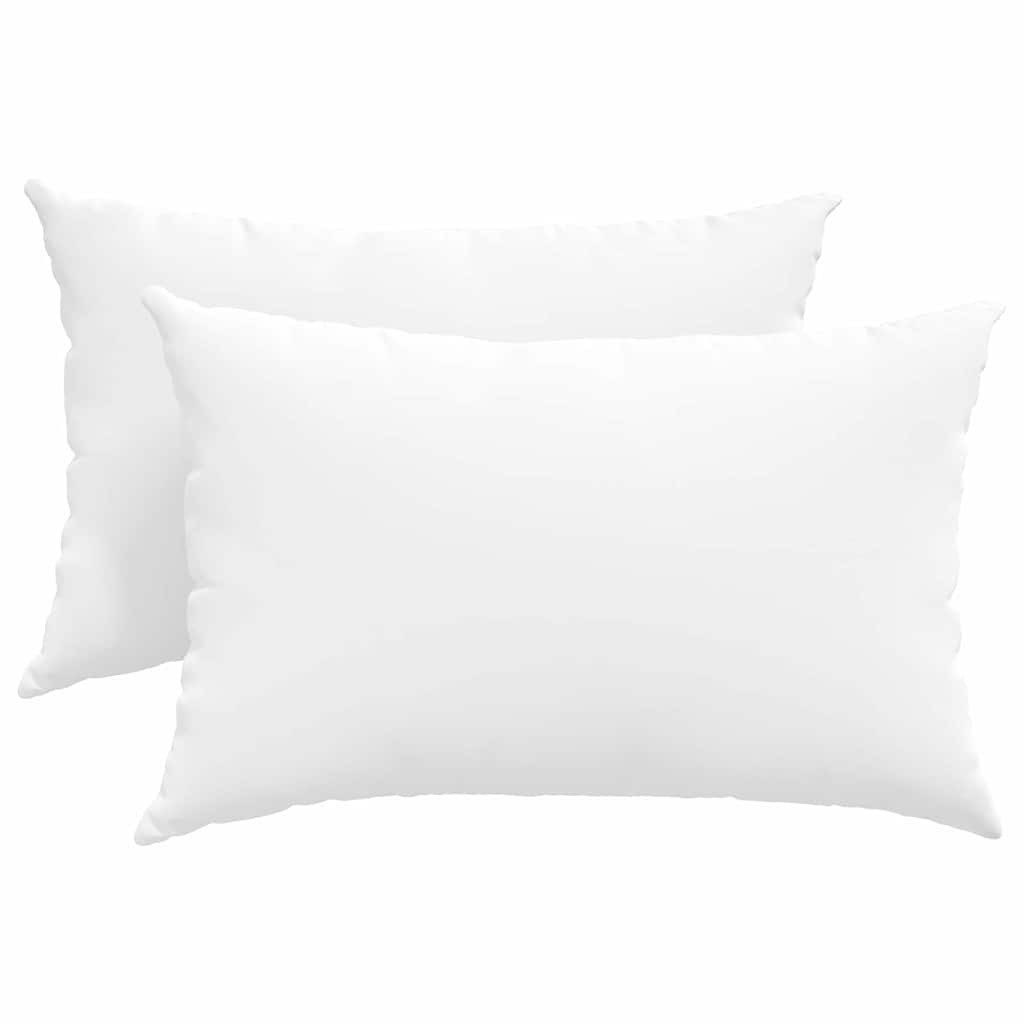 vidaXL Sitzauflage Sofakissen 2 pcs Weiß 60 x 40 cm Stoff, (2 St)