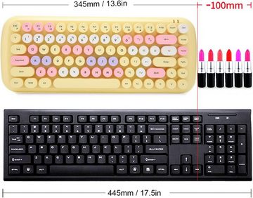 ciciglow Frauenspezifisches Design, kraftvolle 2,4G Wireless Leistung Tastatur- und Maus-Set, Multimedia-Funktionalität für ein authentisches Manipulator-Feeling