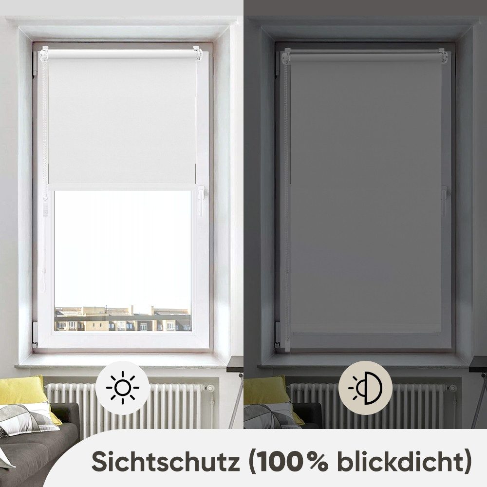 Rollo Seitenzugrollo Verdunkelungsrollo ohne Bohren verdunkelnd Rollo, Sekey, verspannt, Klemmfix, Seitenzugrollo,Sonnenschutz & Sichtschutz,Bestellbreite = Stoffbreite